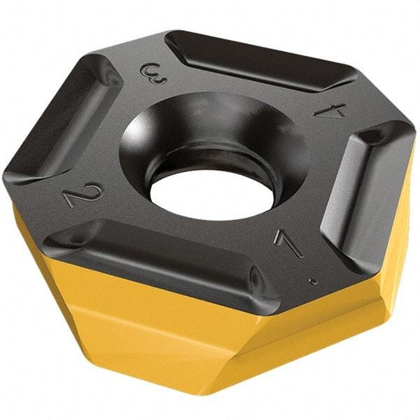 Iscar - IQ845 SYHU0503 ADTN Grade IC810 Carbide Milling Insert - AlTiN/TiN Finish, 0.12" Thick, 0.36" Inscribed Circle, 0.02" Corner Radius - A1 Tooling