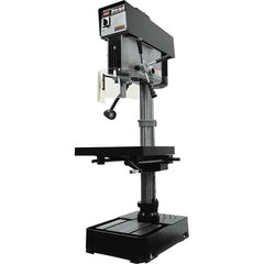 Jet - 10-7/16" Swing, Variable Speed Pulley Drill Press - Variable Speed, 2 hp, Single Phase - A1 Tooling