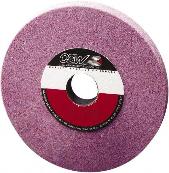 Camel Grinding Wheels - 7" Diam x 1-1/4" Hole x 1/2" Thick, J Hardness, 60 Grit Surface Grinding Wheel - Ceramic, Type 1, Medium Grade, Vitrified Bond, No Recess - A1 Tooling