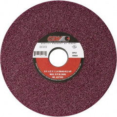 Camel Grinding Wheels - 8" Diam x 1-1/4" Hole x 1/2" Thick, H Hardness, 60 Grit Surface Grinding Wheel - Aluminum Oxide, Type 1, Medium Grade, Vitrified Bond, No Recess - A1 Tooling