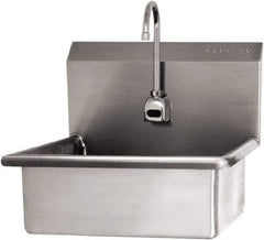 SANI-LAV - 19" Long x 15-1/2" Wide Inside, 1 Compartment, Grade 304 Stainless Steel Hand Sink Wall Mount with Electronic Faucet - 16 Gauge, 23" Long x 20" Wide x 20-1/2" High Outside, 5" Deep - A1 Tooling