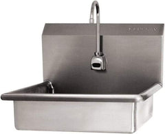 SANI-LAV - 19" Long x 15-1/2" Wide Inside, 1 Compartment, Grade 304 Stainless Steel Hand Sink Wall Mount with Electronic Faucet - 16 Gauge, 22" Long x 19" Wide x 20-1/2" High Outside, 5" Deep - A1 Tooling