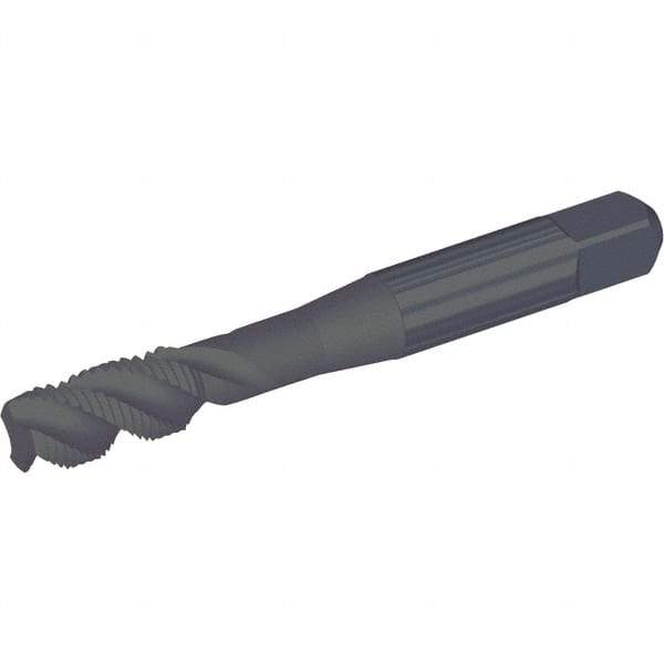 Kennametal - 7/16-20 3 Flute Bottoming Spiral Flute Tap - Vanadium High Speed Steel, Oxide Finish, 3-5/32" OAL, Right Hand Flute, Right Hand Thread, H3, Series GOtap\xAE - Exact Industrial Supply