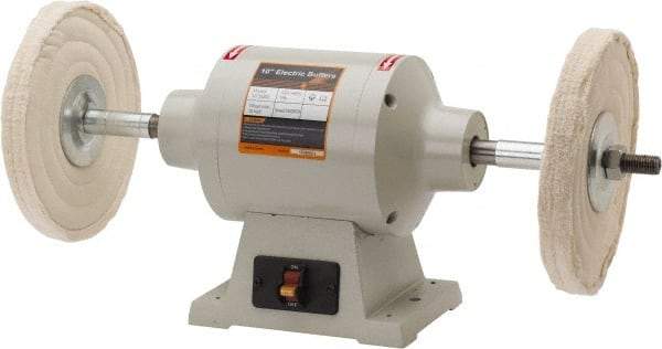 Enco - 10" Wheel Diam x 3/4" Wheel Width, 1 hp Buffer - 3/4" Arbor Hole Diam, 1 Phase, 3,450 Max RPM, 120 Volts - A1 Tooling