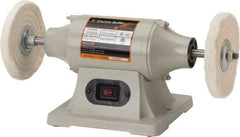 Enco - 6" Wheel Diam x 3/8" Wheel Width, 1/2 hp Buffer - 1/2" Arbor Hole Diam, 1 Phase, 3,450 Max RPM, 120 Volts - A1 Tooling