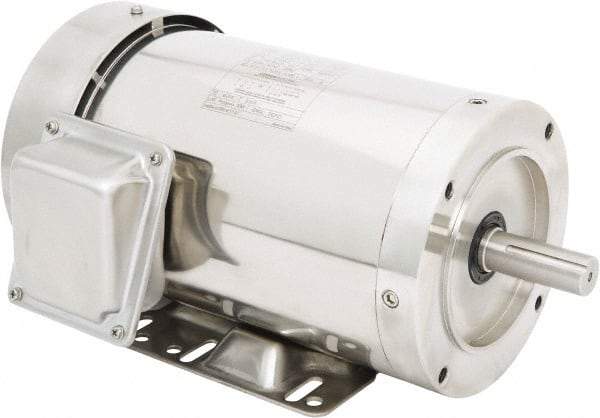 Leeson - 2 Max hp, 1,800 Max RPM, Premium Efficient Electric AC DC Motor - 230/460 V Input, Three Phase, 145TC Frame, 7/8" Shaft Diam, C-Face with Base Mount, TEFC Enclosure - A1 Tooling