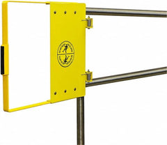 FabEnCo - Powder Coated Carbon Steel Self Closing Rail Safety Gate - Fits 18 to 24" Clear Opening, 1-1/2" Wide x 22" Door Height, 25 Lb, Yellow - A1 Tooling