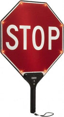 TAPCO - "Stop", 18" Wide x 24" High, Aluminum Stop & Yield Signs - 0.08" Thick, Red/White, Diamond Grade Reflectivity, Octagon, Post Mount - A1 Tooling