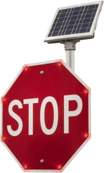 TAPCO - "Stop", 48" Wide x 48" High, Aluminum Stop & Yield Signs - 0.08" Thick, Red/White, Diamond Grade Reflectivity, Octagon, Post Mount - A1 Tooling