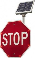 TAPCO - "Stop", 48" Wide x 48" High, Aluminum Stop & Yield Signs - 0.08" Thick, Red/White, Diamond Grade Reflectivity, Octagon, Post Mount - A1 Tooling