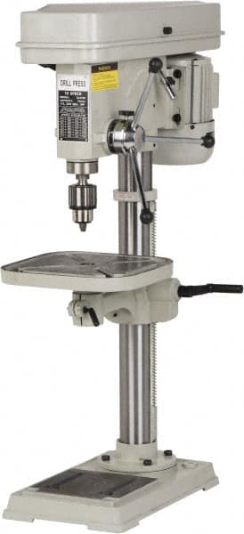 Enco - 346mm Swing, Step Pulley Drill Press - 16 Speed, 1 hp, Single Phase - A1 Tooling