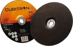 3M - 36 Grit, 9" Wheel Diam, 1/8" Wheel Thickness, 7/8" Arbor Hole, Type 27 Depressed Center Wheel - Ceramic, 6,650 Max RPM - A1 Tooling