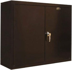 Hallowell - 1 Shelf Wall Storage Cabinet - Steel, 36" Wide x 12" Deep x 30" High, Black - A1 Tooling