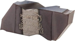 Hertel - 3156IG K Grade HC215, 3.96mm Cutting Width Carbide Grooving Insert - 4.57mm Max Depth of Cut, Left Hand, TiAlN Finish - A1 Tooling