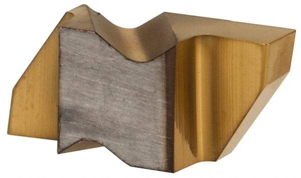 Hertel - 3105IG Grade HC335, 2.67mm Cutting Width Carbide Grooving Insert - 4.57mm Max Depth of Cut, Right Hand, TiN Finish - A1 Tooling