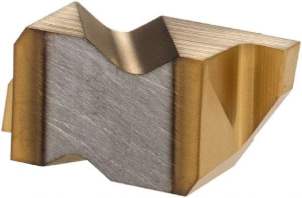 Hertel - 3142IG Grade HC120, 3.61mm Cutting Width Carbide Grooving Insert - 4.57mm Max Depth of Cut, Right Hand, TiN Finish - A1 Tooling