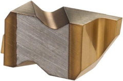 Hertel - 2041IG Grade HC335, 1.04mm Cutting Width Carbide Grooving Insert - 1.27mm Max Depth of Cut, Right Hand, TiN Finish - A1 Tooling