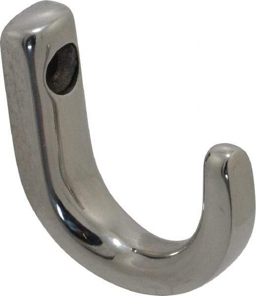 Sugatsune - 23/64" Wide x 1-11/32" High x 7/32" Thick, Wall Hook - 1-3/16" Projection, Polished - A1 Tooling