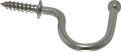 Sugatsune - 1-3/8" High x 11/64" Thick, Coat & Hat Hooks - 1-17/32" Projection, Polished - A1 Tooling