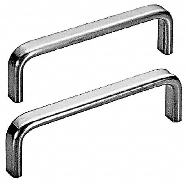 Sugatsune - 9/16" Handle Diam, Polished Stainless Steel Drawer Pull - 1-9/16" Projection, 5-1/4" Center to Center, 5-1/4" Long - A1 Tooling