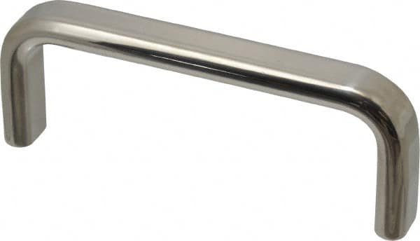 Sugatsune - 9/16" Handle Diam, Polished Stainless Steel Drawer Pull - 1-9/16" Projection, 4-1/4" Center to Center, 4-1/4" Long - A1 Tooling