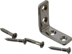 Sugatsune - 1-7/32" Long x 15/32" Wide, 18-8 Stainless Steel, Corner Brackets - A1 Tooling