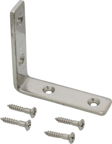 Sugatsune - 2-13/32" Long x 19/32" Wide, 18-8 Stainless Steel, Corner Brackets - A1 Tooling