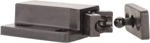 Sugatsune - 1-3/8" Long x 3/4" Wide x 1/2" High, Plastic Compact Safe Push Latch - MC-28 Catch - Black Coated - A1 Tooling