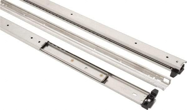 Sugatsune - 26" Slide Length, 27.08" Travel Length, Stainless Steel Ball Bearing Slide SSR-3 - 3/4" Wide, 2-1/8" High, 95 Lb Capacity at Full Extension, Satin Finish - A1 Tooling