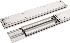 Sugatsune - 16" Slide Length, 16.56" Travel Length, Stainless Steel Ball Bearing Slide SSR-10 - 7/8" Wide, 2-3/4" High, 571 Lb Capacity at Full Extension, Satin Finish - A1 Tooling