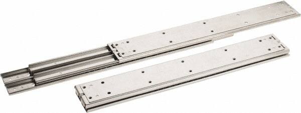 Sugatsune - 18" Slide Length, 18.56" Travel Length, Stainless Steel Ball Bearing Slide SSR-10 - 7/8" Wide, 2-3/4" High, 551 Lb Capacity at Full Extension, Satin Finish - A1 Tooling