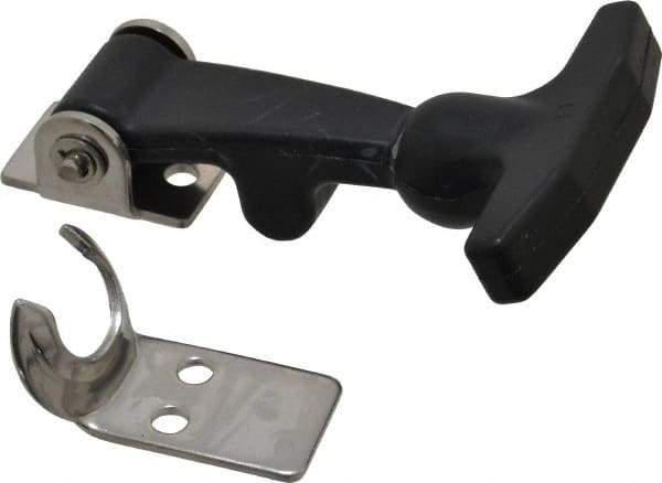 Value Collection - 4-1/32" Long x 2-13/32" Wide x 1-1/8" High, Hood Latch - Rubber & Steel, with Black Finish - A1 Tooling