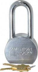 American Lock - 2" Shackle Clearance, Keyed Alike A701 Padlock - 7/16" Shackle Diam, Steel, with Satin Chrome, Triple Plated Finish - A1 Tooling