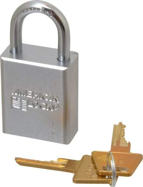 American Lock - 1" Shackle Clearance, Keyed Alike A5100 Padlock - 1/4" Shackle Diam, Steel - A1 Tooling