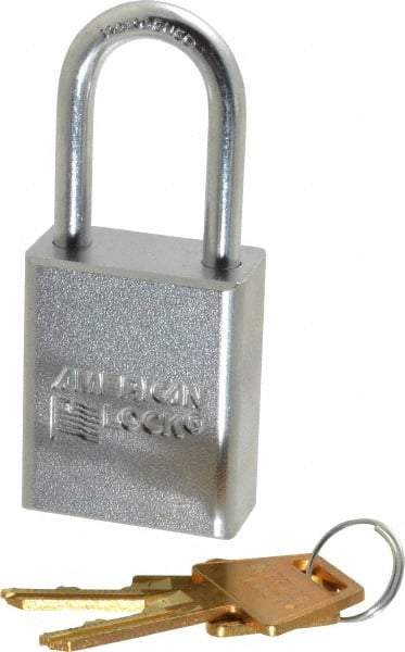 American Lock - 1-1/2" Shackle Clearance, Keyed Different A5101 Padlock - 1/4" Shackle Diam, Steel - A1 Tooling