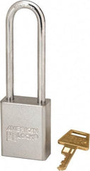 American Lock - 3" Shackle Clearance, Keyed Different A5102 Padlock - 1/4" Shackle Diam, Steel - A1 Tooling