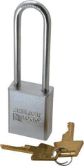 American Lock - 3" Shackle Clearance, Keyed Alike A5102 Padlock - 1/4" Shackle Diam, Steel - A1 Tooling