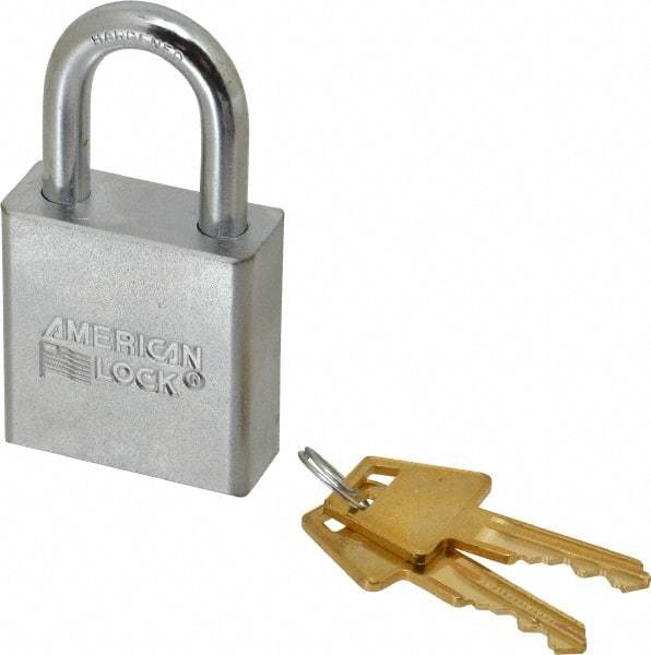 American Lock - 1-1/8" Shackle Clearance, Keyed Alike A5200 Padlock - 5/16" Shackle Diam, Steel - A1 Tooling