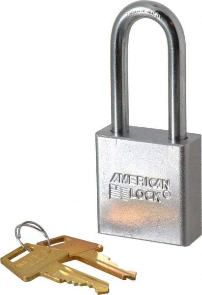 American Lock - 2" Shackle Clearance, Keyed Alike A5201 Padlock - 5/16" Shackle Diam, Steel - A1 Tooling