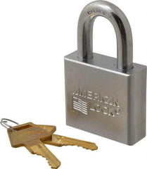 American Lock - 1-1/8" Shackle Clearance, Keyed Different A5260 Padlock - 3/8" Shackle Diam, Steel, with Solid Steel Finish - A1 Tooling