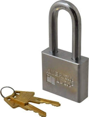 American Lock - 2" Shackle Clearance, Keyed Different A5261 Padlock - 3/8" Shackle Diam, Steel, with Solid Steel Finish - A1 Tooling