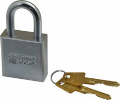 American Lock - 1-1/8" Shackle Clearance, Keyed Different A6200 Padlock - 5/16" Shackle Diam, Steel, with Solid Steel Finish - A1 Tooling