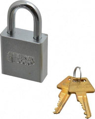 American Lock - 1-1/8" Shackle Clearance, Keyed Alike A6200 Padlock - 5/16" Shackle Diam, Steel, with Solid Steel Finish - A1 Tooling