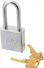 American Lock - 2" Shackle Clearance, Keyed Different A6201 Padlock - 5/16" Shackle Diam, Steel, with Solid Steel Finish - A1 Tooling