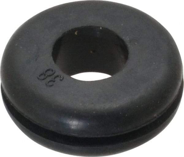 Made in USA - 7/8" OD, 5/16" Thick Flexible Grommet - Rubber, 5/8" Slot Diam x 1/16" Slot Width - A1 Tooling