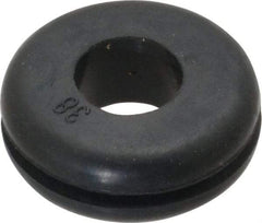 Made in USA - 7/8" OD, 5/16" Thick Flexible Grommet - Rubber, 5/8" Slot Diam x 1/16" Slot Width - A1 Tooling