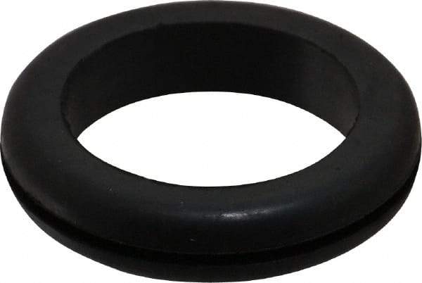 Made in USA - 2-1/8" OD, 7/16" Thick Flexible Grommet - Rubber, 1-3/4" Slot Diam x 1/16" Slot Width - A1 Tooling