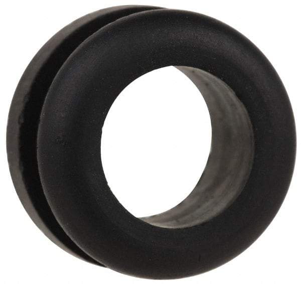 Made in USA - 5/8" OD, 5/16" Thick Flexible Grommet - Rubber, 1/2" Slot Diam x 1/8" Slot Width - A1 Tooling