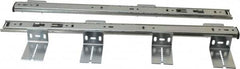 Knape & Vogt - 18" Slide Length, Chrome Variable-Height Pencil Drawer Slide - 3/4" Wide - A1 Tooling