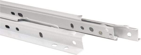 Knape & Vogt - 650mm Slide Length, 487mm Travel Length, Steel Epoxy-Coated Drawer Slide - White Epoxy Finish - A1 Tooling